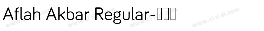 Aflah Akbar Regular字体转换